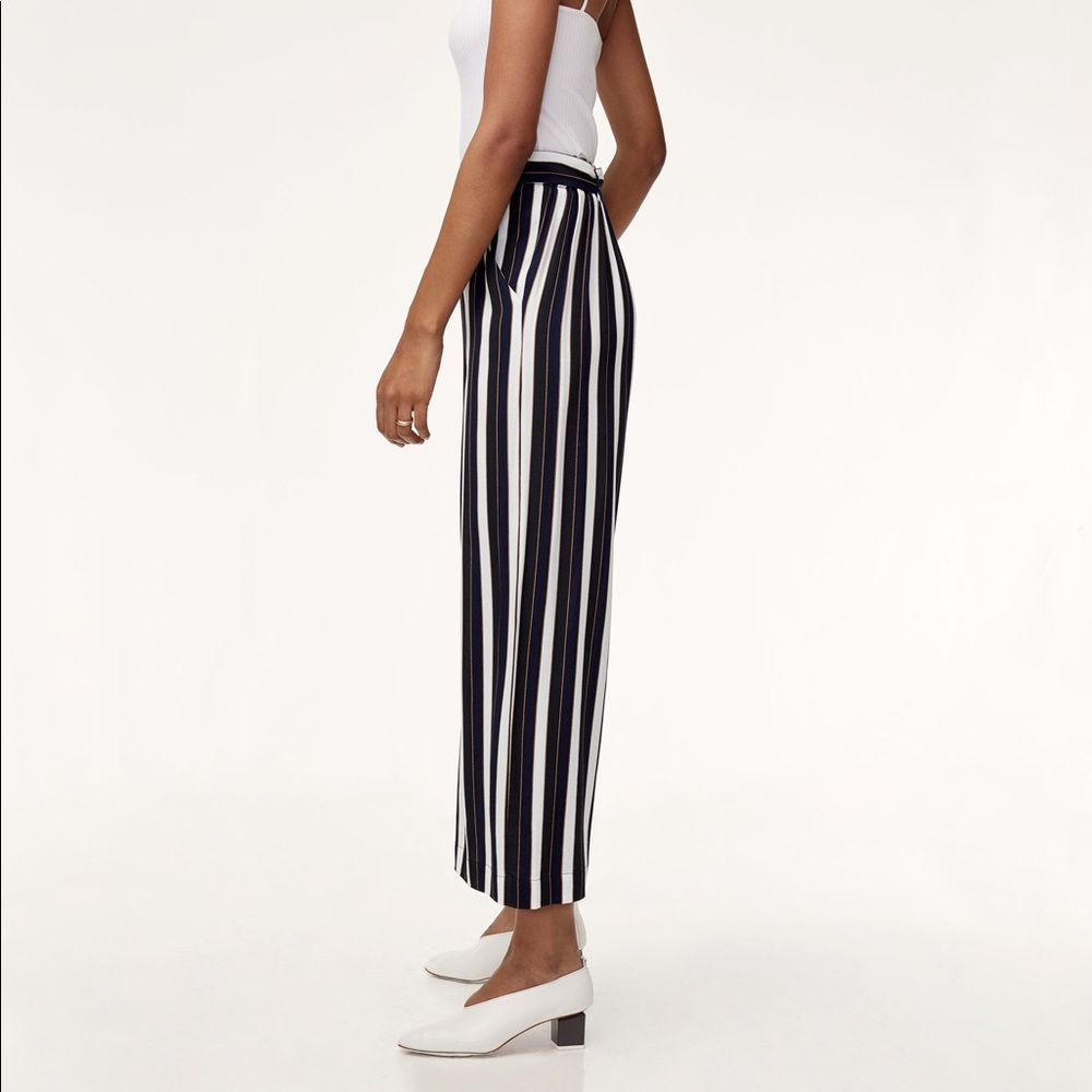 Aritzia Wilfred Fuan striped wide leg pant